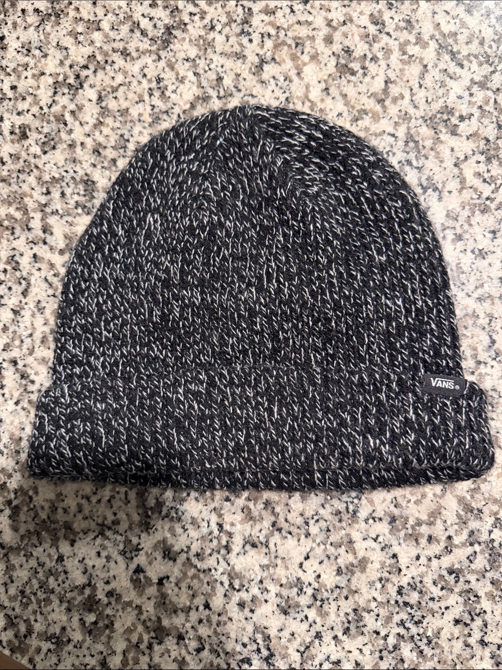 Vans Black and White Marled Knit Beanie
